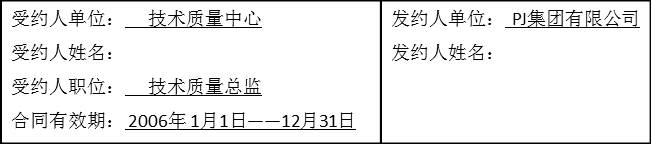 J集團(tuán)某部門年度業(yè)績合同1